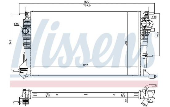 Radiator, engine cooling 637617 Nissens, Image 2