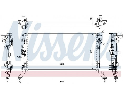 Radiator, engine cooling 637619 Nissens, Image 2