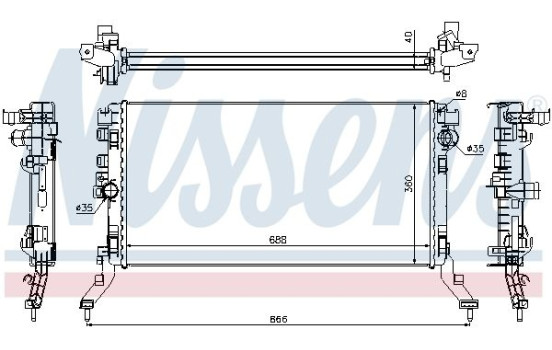 Radiator, engine cooling 637619 Nissens, Image 2
