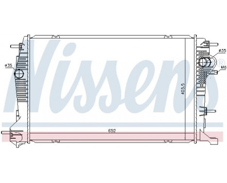 Radiator, engine cooling 637622 Nissens