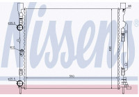 Radiator, engine cooling 637623 Nissens