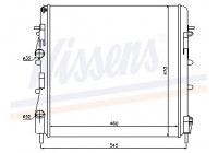 Radiator, engine cooling 63763 Nissens