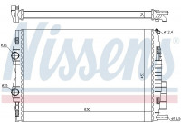Radiator, engine cooling 637633 Nissens