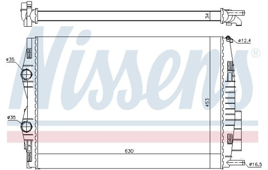 Radiator, engine cooling 637633 Nissens