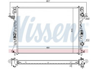 Radiator, engine cooling 637638 Nissens
