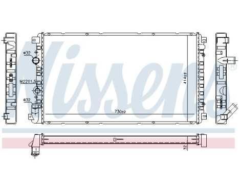 Radiator, engine cooling 637652 Nissens