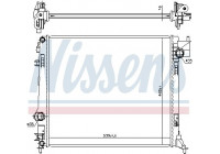 Radiator, engine cooling 637663 Nissens