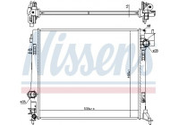 Radiator, engine cooling 637665 Nissens