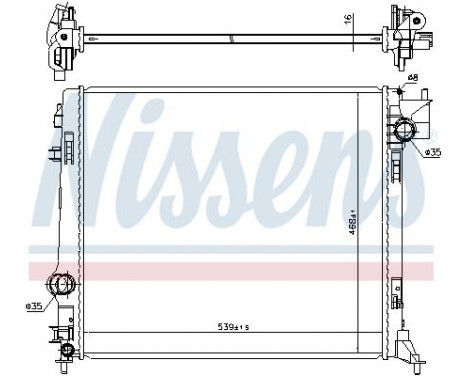 Radiator, engine cooling 637665 Nissens