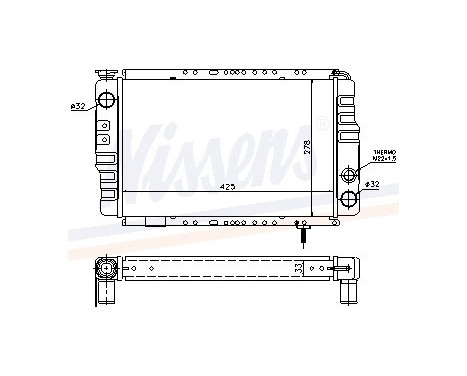 Radiator, engine cooling 63770 Nissens
