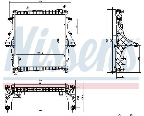 Radiator, engine cooling 637875 Nissens