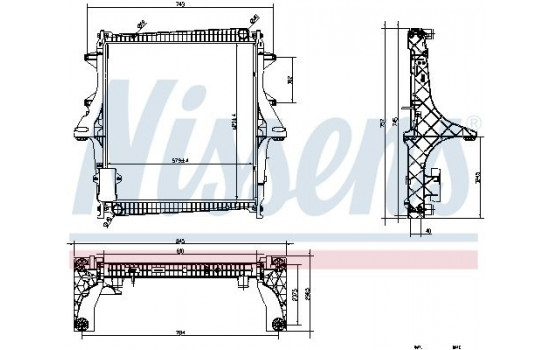 Radiator, engine cooling 637875 Nissens