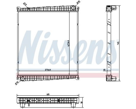 Radiator, engine cooling 6378750 Nissens