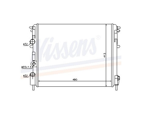 Radiator, engine cooling 63794 Nissens