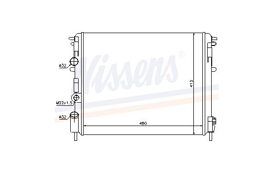 Radiator, engine cooling 63794 Nissens