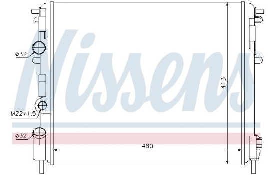 Radiator, engine cooling 63794 Nissens, Image 2
