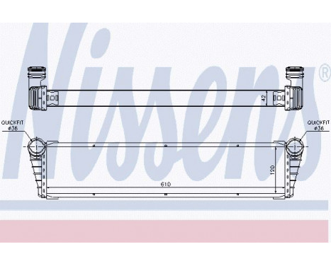 Radiator, engine cooling 63798 Nissens