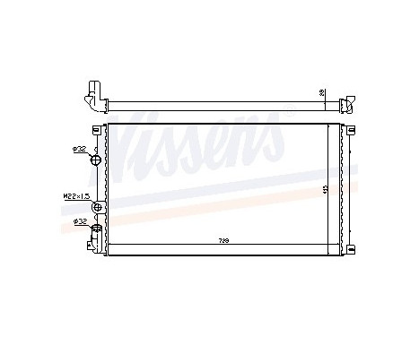 Radiator, engine cooling 63812A Nissens