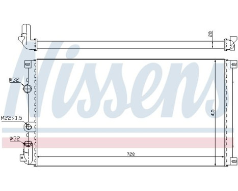 Radiator, engine cooling 63812A Nissens, Image 2