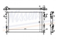 Radiator, engine cooling 63816A Nissens