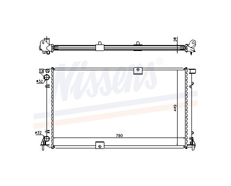 Radiator, engine cooling 63818A Nissens