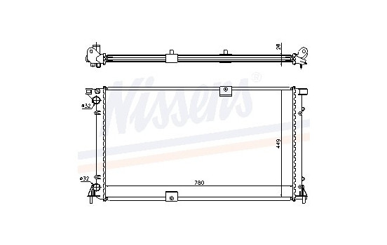 Radiator, engine cooling 63818A Nissens