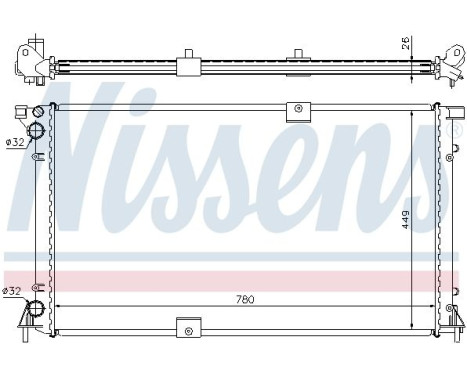 Radiator, engine cooling 63818A Nissens, Image 2