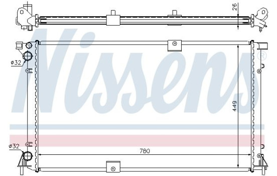 Radiator, engine cooling 63818A Nissens, Image 2