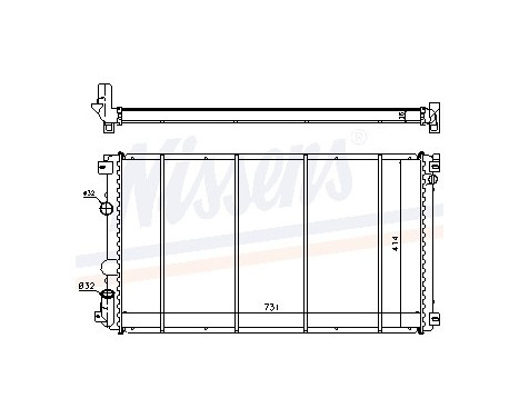 Radiator, engine cooling 63819 Nissens