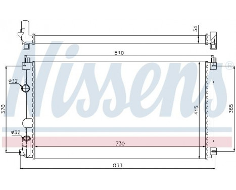 Radiator, engine cooling 63819 Nissens, Image 2