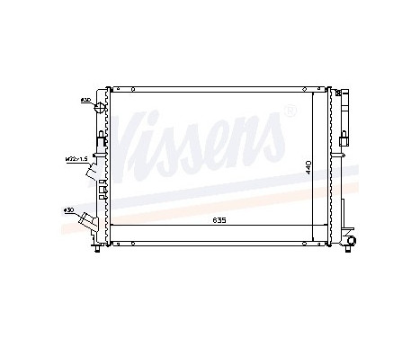 Radiator, engine cooling 63838 Nissens