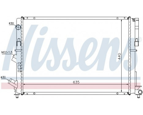 Radiator, engine cooling 63838 Nissens, Image 2