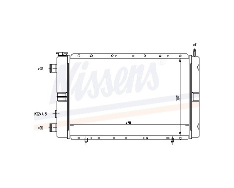 Radiator, engine cooling 63850 Nissens