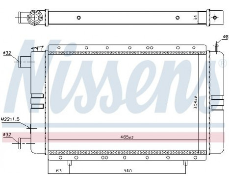Radiator, engine cooling 63850 Nissens, Image 2