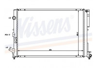 Radiator, engine cooling 63851A Nissens