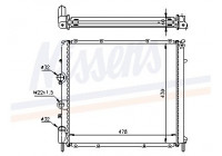 Radiator, engine cooling 63854A Nissens