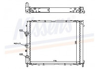Radiator, engine cooling 63855A Nissens