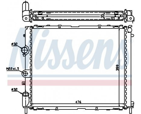 Radiator, engine cooling 63855A Nissens, Image 2