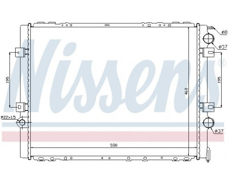 Radiator, engine cooling 63859 Nissens