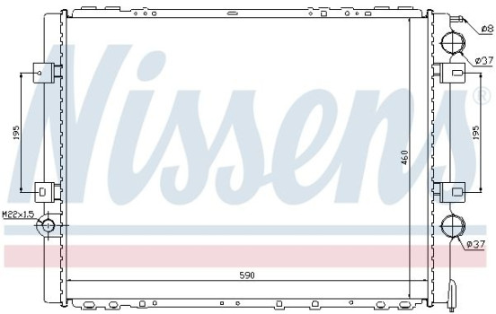 Radiator, engine cooling 63859 Nissens