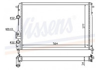 Radiator, engine cooling 63877 Nissens