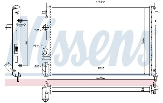 Radiator, engine cooling 63877 Nissens, Image 2