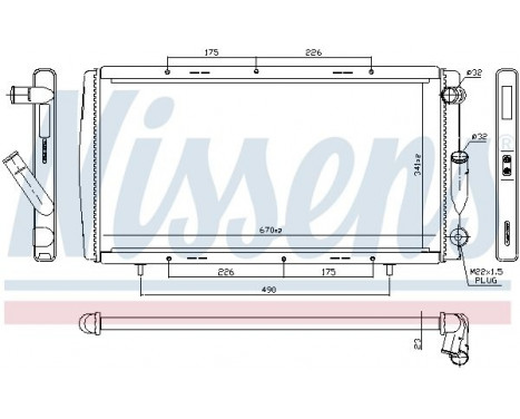 Radiator, engine cooling 63911A Nissens, Image 2