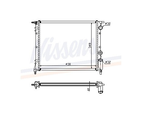 Radiator, engine cooling 63919 Nissens