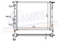 Radiator, engine cooling 63924 Nissens