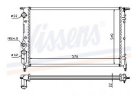 Radiator, engine cooling 63925 Nissens