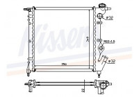 Radiator, engine cooling 63928 Nissens