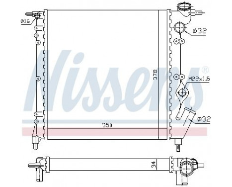 Radiator, engine cooling 63928 Nissens, Image 2