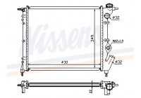 Radiator, engine cooling 63931 Nissens