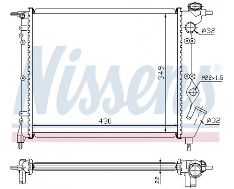 Radiator, engine cooling 63931 Nissens, Image 2